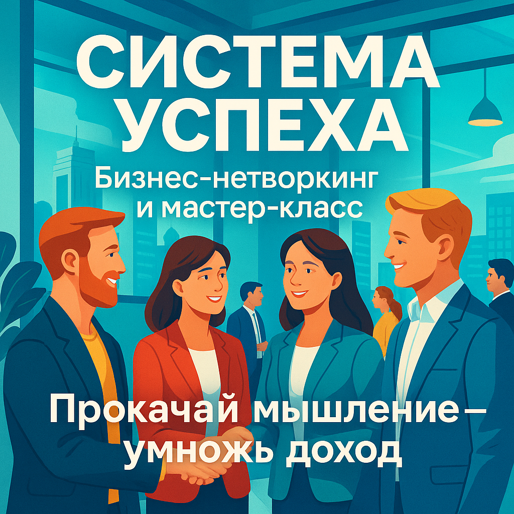 Система успеха бизнес нетворкинг мастер класс в Екатеринбурге постер живое общение