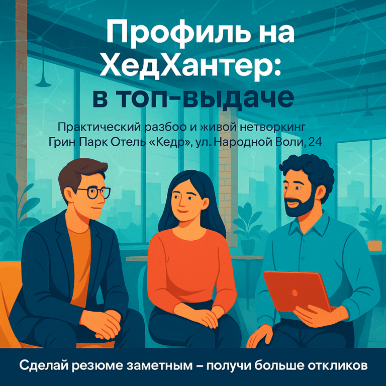 Практикум по настройке профиля HeadHunter в Екатеринбурге — живой разбор и нетворкинг