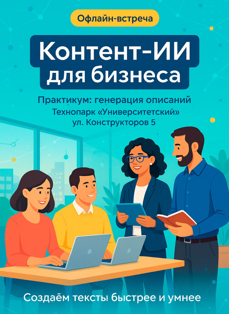 Бизнес встреча в Екатеринбурге - Гости нетворкинга обсуждают кейсы GPT-4o в Технопарке «Университетский»